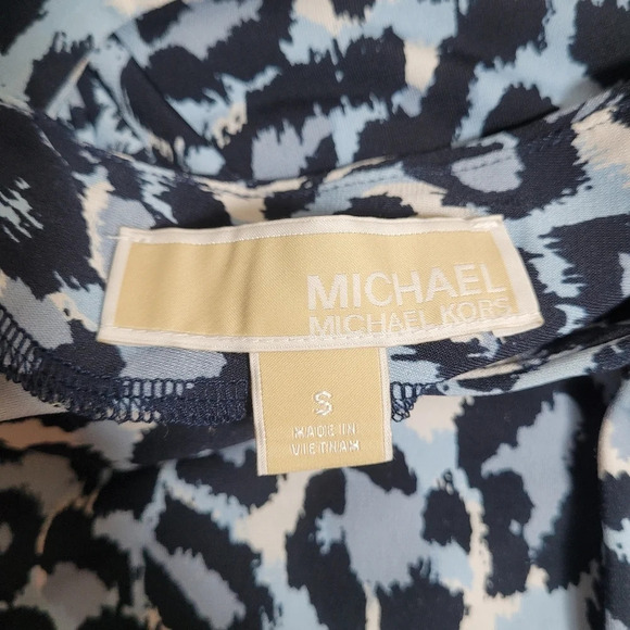 Michael Michael Kors Leopard Print Career Blouse sz S - Picture 6 of 7